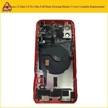 1 Adet Tam Arka Pil Kapı Konut Meclisi Yedek Flex iPhone 12 Mini Arka Orta Çerçeve Vücut Şasi + Küçük Onarım Bölümü