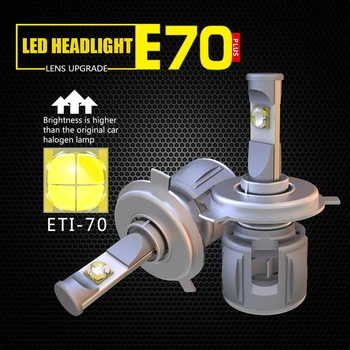 1 Takım H8 H9 H11 E70 Araba LED Far ETI-70 Projektör LENS Lamba Ampuller H1 H7 9005/6 HB3 / 4 9012 D1S / D2S / D3S/D4S 3 K 4.3 K 6 K Beyaz