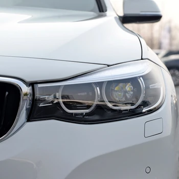1 Çift ıçin-BMW 3 Serisi GT F34 LCI 2016-2020 Araba far lens kapağı Şeffaf Abajur Kabuk Cam Sol + Sağ