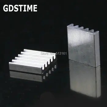 1000 adet / grup Gdstime 13x13x3mm Alüminyum ısı emici radyatör soğutucu CPU, GPU, elektronik yonga Seti Bilgisayar ısı dağılımı