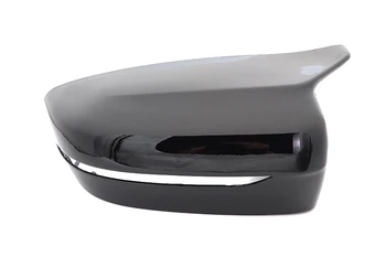 2 Adet Siyah Yan Ayna Kapağı Kap Dikiz Kap Kabuk BMW 5 serisi G30 G38 17-18 sadece sol el sürücü için