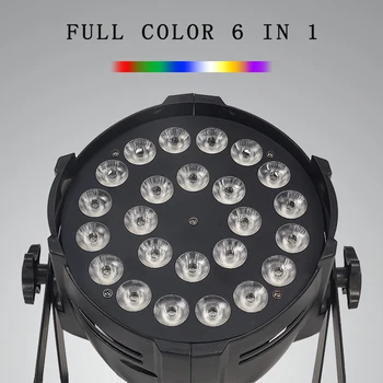 2 Adet / grup 24x12 w ışık alüminyum LED Par 24x12 W RGBW 4in1 LED Par Can Par 64 led spot dj projektör yıkama aydınlatma sahne ışık