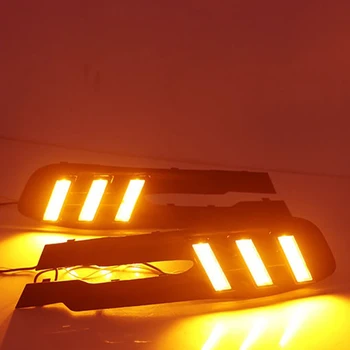 2 adet LED DRL gündüz çalışan far Buick Excelle 2013-Için Beyaz sarı mavi Ön Sis Lambası gün ışığı