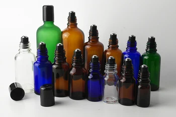 200 adet / grup 5 ml cam Uçucu Yağ Rulo Şişe Boş Cosmeticc Konteynerler Doldurulabilir rulo yağ şişeleri