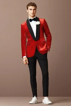 2020 Yeni Varış En Iyi Erkek Takım Elbise Damat Smokin takım elbise Düğün Takım Elbise Akşam Yemeği Takım Elbise Erkekler Blazer Seti 2 Parça Takım Elbise (Ceket + Pantolon)