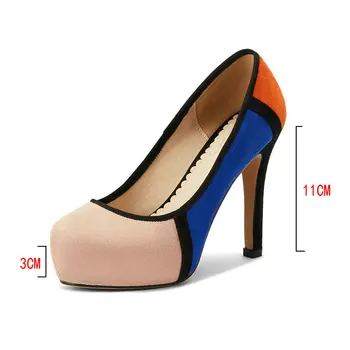 2021 Renk Eşleştirme Ayakkabı kadın Yüksek Topuklu Buzlu düğün parti ayakkabıları Platformu Elbise Bayanlar Tek Ayakkabı 11 CM Yüksek Topuklu