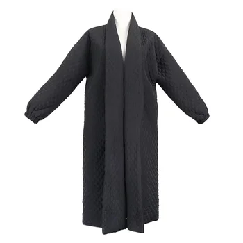 2021 Sonbahar ve Kış Yeni kadın Pamuk-yastıklı Ceket Gevşek Yarık Düğme Eşkenar Dörtgen Moda Uzun kadın Giyim Ceket WP34