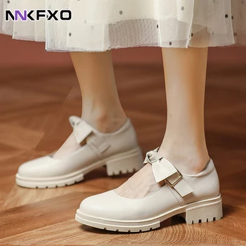 2022 Yeni Hakiki Deri Kadın Platformu Takozlar Ayakkabı INS Sıcak Cosplay Lolita Japon kadın Pompaları Kawaii yay Mary Jane vc2720