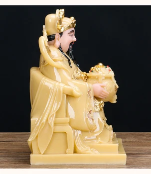 2022 Yüksek dereceli yaldız yeşim BUDA figürü EV dükkanı Refah aile koruma zenginlik Tanrısı Mammon'un CAİ SHEN YE şanslı heykeli