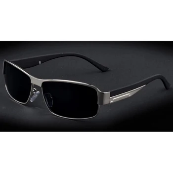 3 Adet!!!dikdörtgen Metal siyah iş okuma gözlüğü erkekler kadınlar için + Alaşım Polarize güneş gözlüğü Sürüş + Güneş gözlüğü Klip