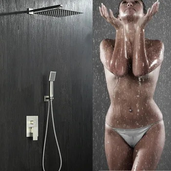 304 Fırçalanmış Paslanmaz Çelik Gizli Duvara monte Duş Duş Seti Otel Duş Duş Banyo Seti