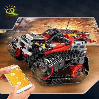 391 pcs / 391 pcs Yangın ve Yıldırım Uzaktan Kumanda Araba Parça DIY çocuk Yaratıcı Oyuncaklar Alan Yarış iş makinesi Tankı