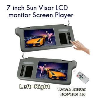 7 İnç Araba Sunvisor İç Dikiz Aynası Ekran Lcd Monitör DVD / VCD / GPS / TV Çalar Arka Kamera Güneşlik