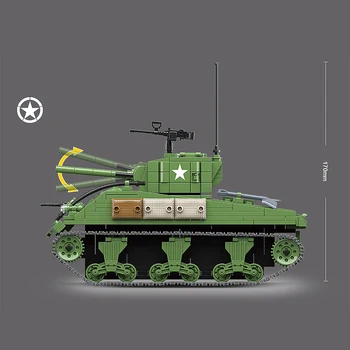 726 ADET Tankı Yapı Taşları WW2 Tankı Şehir Çocuk Polis Asker Silah Tuğla Çocuklar DIY Oyuncaklar Hediyeler