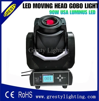 90 W Led Spot hareketli kafa ışık 6 / 15CH DMX yüksek güç Luminums 90 W LED DJ spot ışık