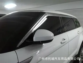 ABS Krom plastik Pencere Visor Vent Shades Güneş Yağmur Guard Range Rover Evoque 2012-2019 Için araba aksesuarları