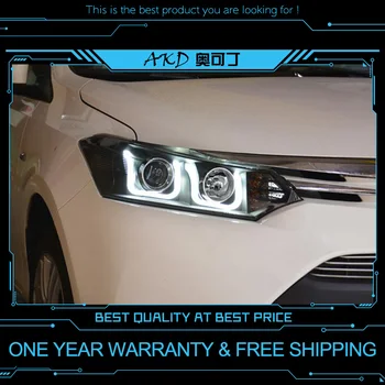 AKD Araba Styling Farlar Toyota VİOS ıçin LED Far DRL Kafa Lambası Led Projektör Otomotiv Aksesuarları