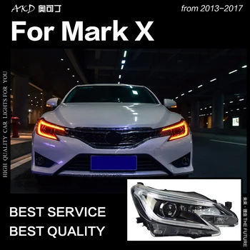 AKD Araba Styling ıçin Toyota Mark X Farlar 2013-2017 Yeni Reiz LED Far LED DRL Hıd Bi Xenon Kafa Lambası Oto Aksesuarları