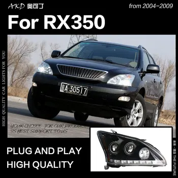 AKD Lexus RX350 ıçin Araba Styling Kafa Lambası Farlar 2004-2009 RX330 LED Far RX300 LED DRL Hıd Bi Xenon Oto Aksesuarları