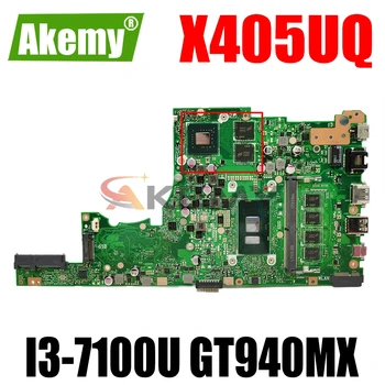 AKEMY X405UQ Laptop anakart ASUS için VivoBook 14-X405UQ X405U S4100UQ U4100UQ Orijinal Anakart 4 GB-RAM I3-7100U GT940MX