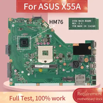 ASUS için X55A PGA 989 SLJ8E Dizüstü Anakart REV 2.1 HM76 DDR3 Laptop Anakart