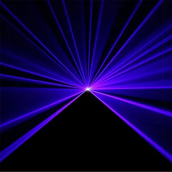 AUCD Mini taşınabilir 8 CH DMX 150 mw mavi lazer tarayıcı etkisi sahne ışıkları disko DJ parti kulübü gösterisi LED projektör aydınlatma DM-B150
