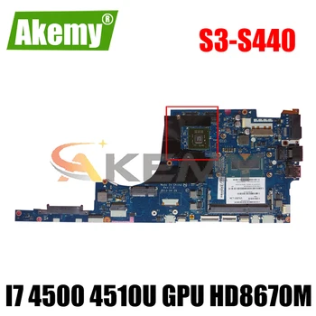 Akemy VIUS5 LA-9761P İçin Uygundur Lenovo Thinkpad S3-S440 V4400U Laptop Anakart CPU İ7 4500 4510U GPU HD8670M 100 % Testi