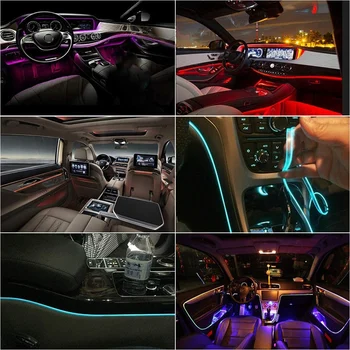 Araba RGB atmosfer ışığı araba iç dekorasyon ışık APP kontrol atmosfer ışığı Footlight
