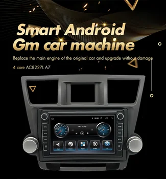 Araba Radyo Multimedya Oynatıcı Navı GPS Araç Oto Android Ünitesi Stereo Toyota Highlander 2007 2008 2009 2010 2011 2012 2013