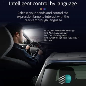 Araba Sticker Bluetooth ligent LED İfade Sticker İfadeler APP Ses / Manuel Kontrol İç Taksi Dekoratif