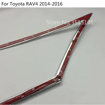 Araba Styling Vücut Ön Başkanı Işık Lambası Hood Kalıp Çerçeve Sopa Toyota RAV4 Için ABS Krom Kapak Trim 2 adet 2016
