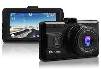 Araba dvr'ı Dash kamera Dashcam Süper Full HD 1296 P 1080 P Video Kaydedici Otomatik 3 inç LCD 170 Derece Araç kara kutusu Dvr Kamera