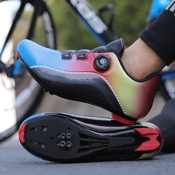 Bisiklet Ayakkabı Erkekler Yol Bisikleti Ayakkabıları Açık Spor Kendinden Kilitleme Ultralight Yarış Spd Cleats Bisiklet Sneakers Artı Boyutu