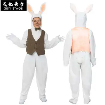 Cosplay Paskalya tavşanı Kostüm beyefendi küçük beyaz tavşan performans kostüm çocuk Günü Sevimli Tavşan Kostüm