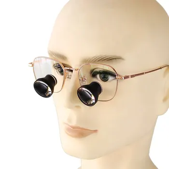 Diş Dürbün Loupes 2.5 X / 3X/3.5 X Titanyum Çerçeve Gözlük Büyüteç Gözlük Optik Cam Lens Büyüteç 300-500mm