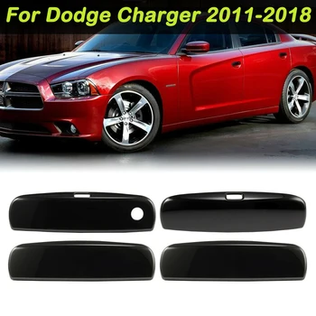 Dodge şarj cihazı Challenger 2011-2018 için Araba Dış Aksesuarları ABS Karbon Fiber Yan Kapı Kolu Kase Dekor Kapak Trim 4 adet