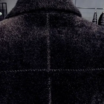 Erkek Kış Yeni Moda Kısa Gevşek Yün Ceketler Hip Hop Yüksek Sokak Vintage Giyim Cepler Turn - Aşağı Yaka sıcak tutan kaban
