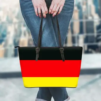 FORUDESIGNS Lüks Çanta Kadın Çapraz Vücut Çanta Alman Bayrağı Desen Büyük Tote Çanta Kadın Rahat Alışveriş Bolsa Feminina 2020