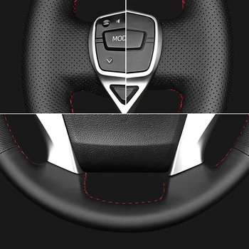 Hyundai Mistra 2013 için Siyah Hakiki Deri Araba Direksiyon Kapağı