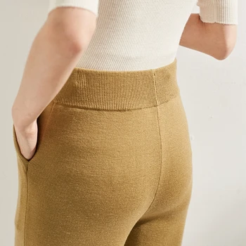 Ince Kamgarn Yün Pantolon kadın Günlük Giyim Örme Beş Noktalı Şort Slim Fit, Topu Göze alamaz, 2021 Yaz M-L Tipi