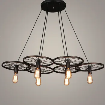 Iskandinav cam küre kolye ışıkları Vintage Hoop Altın Modern LED asılı Lamba Oturma Odası Ev Loft Endüstriyel Dekor Armatür