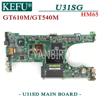 KEFU U31SD orijinal anakart ASUS için U31SG U31S ile HM65 GT610M / GT520M Laptop anakart