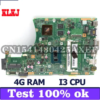 KLKJ X455LD X455LJ Laptop Anakart ASUS için X455LD / J X455L X455 Y483L W419L W409L F455 Testi Orijinal Anakart 4G RAM I3 CPU