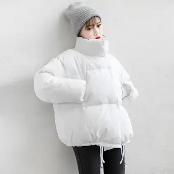 Kadın Gevşek Kalın Yastıklı kışlık mont Kadın kapüşonlu ceket Kısa Aşağı kapitone ceket Sonbahar ve Kış 2021