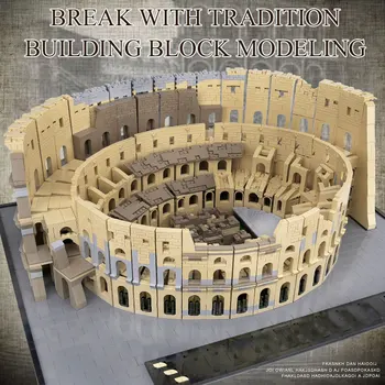 Kalıp Kral 22002 MOC Streetview Serisi Mimarisi Colosseum Modeli Setleri Yapı Taşları Tuğla Monte DIY Doğum Günü Hediyeleri