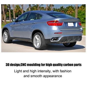 Karbon Fiber Otomatik Arka ÖN TAMPON DİFÜZÖR BMW için rüzgarlık X6 E71 Standart Tampon 2008-2013