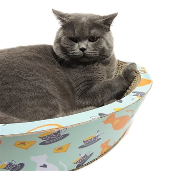 Kedi Tırmalama Yuva Tırnak Kazıyıcı Mat Şişman Kediler Yatak Kase Şekilli Oluklu Kağıt Catnip Yavru Dinlenme Pedi Pet Oyuncak Malzemeleri