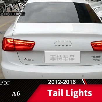 Kuyruk Lambası Araba Audi A6 2012-2017 Için A6L LED park lambaları sis farları Gündüz farları DRL Tuning otomobil araba aksesuarları