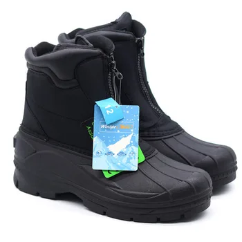 Kış hakiki deri yürüyüş botları erkekler için su geçirmez 3 M thinsulate thermolite trekking avcılık kar botları-40C