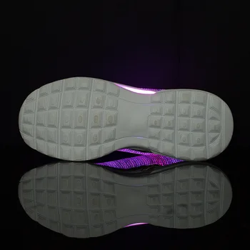 LED Ayakkabı Light Up Sneakers Kadın Erkek için USB Şarj ile Yanıp Sönen Festivaller Parti Dans Aydınlık Çocuk Ayakkabı